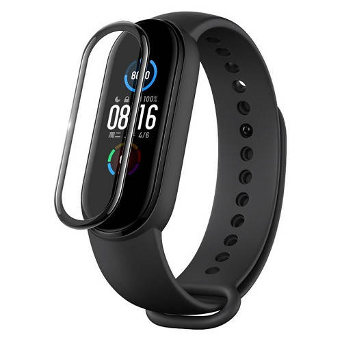 

Защитное стекло Xiaomi Mi Band 5 (10D PET+ PMMA, черное), Черный
