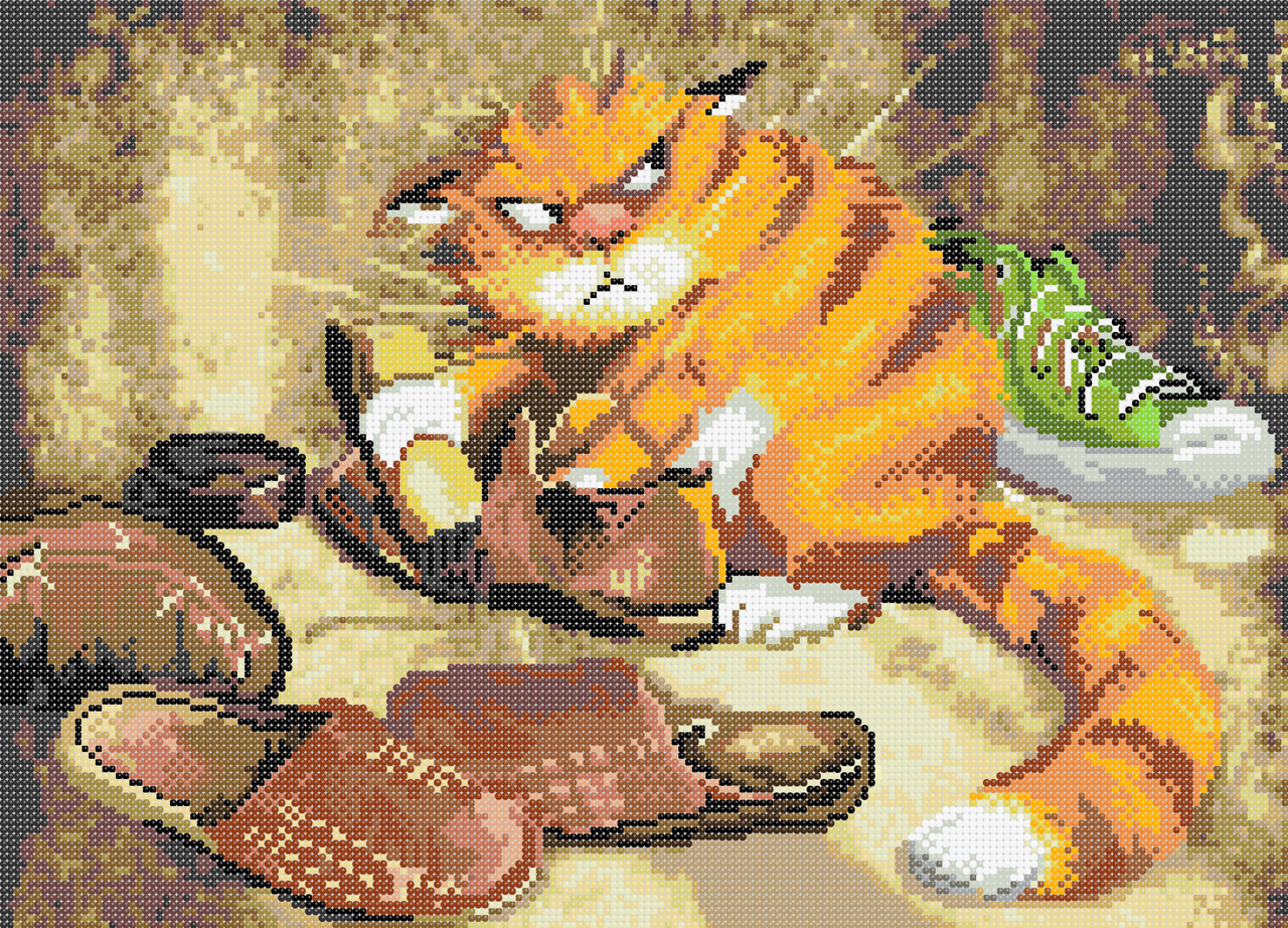 

Проказник. Схема полной вышивки бисером