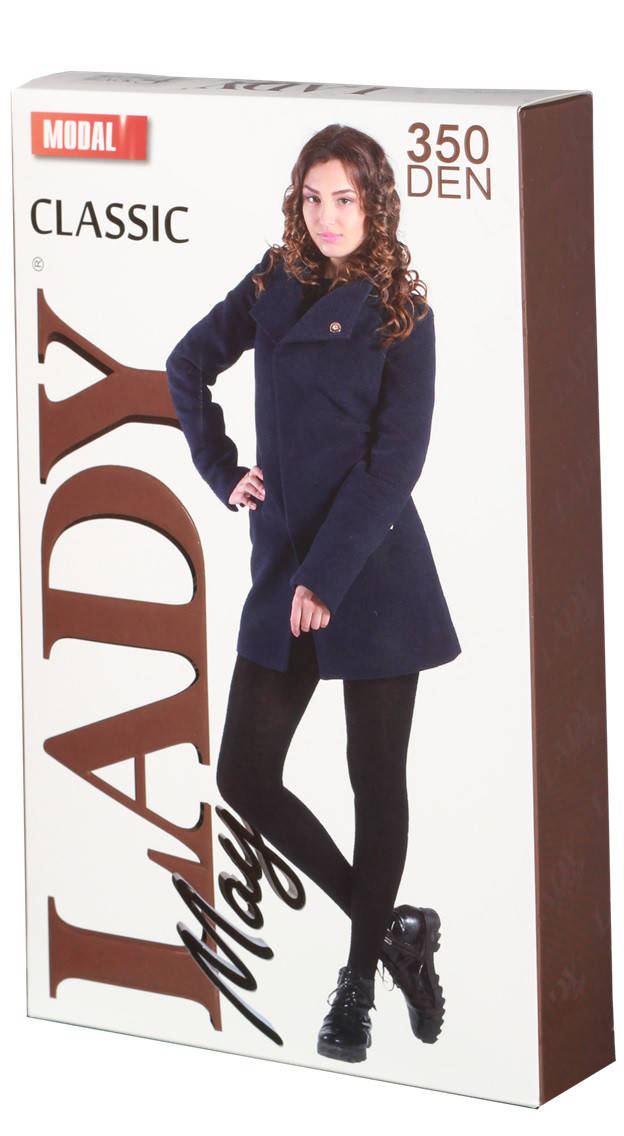 

Плотные женские колготы из модала "Lady May" 350 Den, Черный