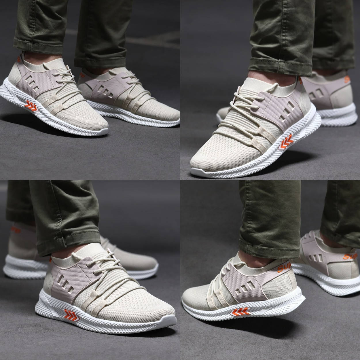 

Мужские повседневные кроссовки весна лето осень, Молодежные текстильные кроссовки демисезонные мужские, Молочный