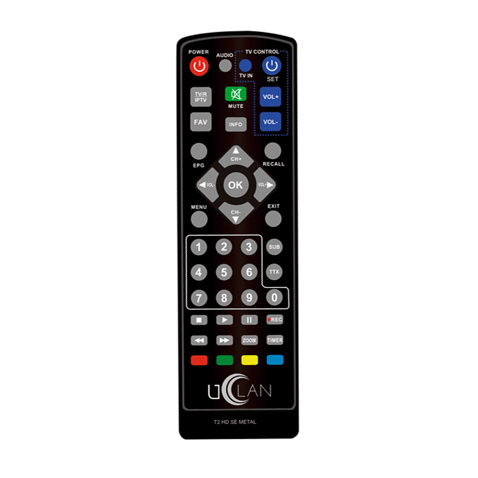 

Пульт ДУ для uClan T2 HD SE Metal обучаемый, Черный