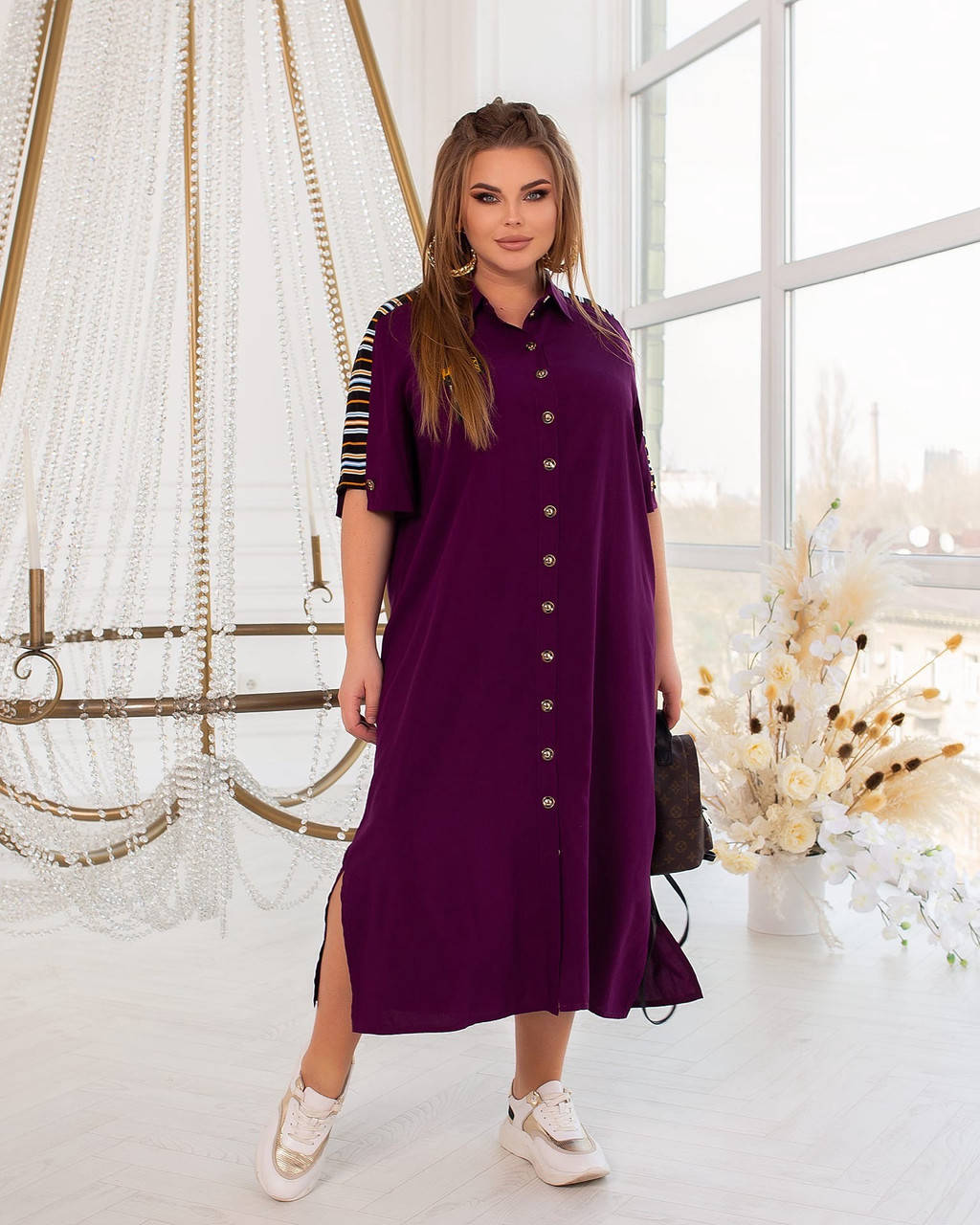 

Летнее женское платье Размеры: 52-54,56-58 60-62,64-66