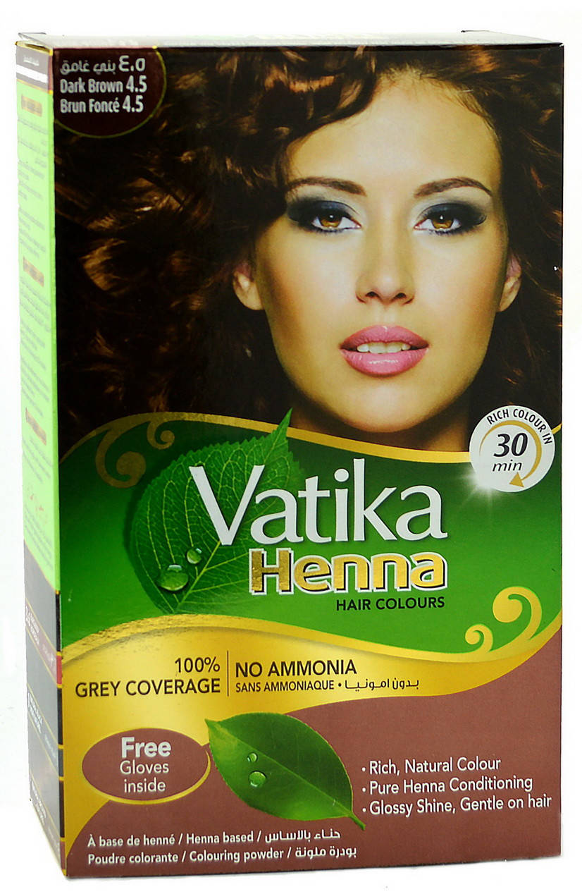 

Краска Vatika для волос на основе хны Каштановый, 60 г