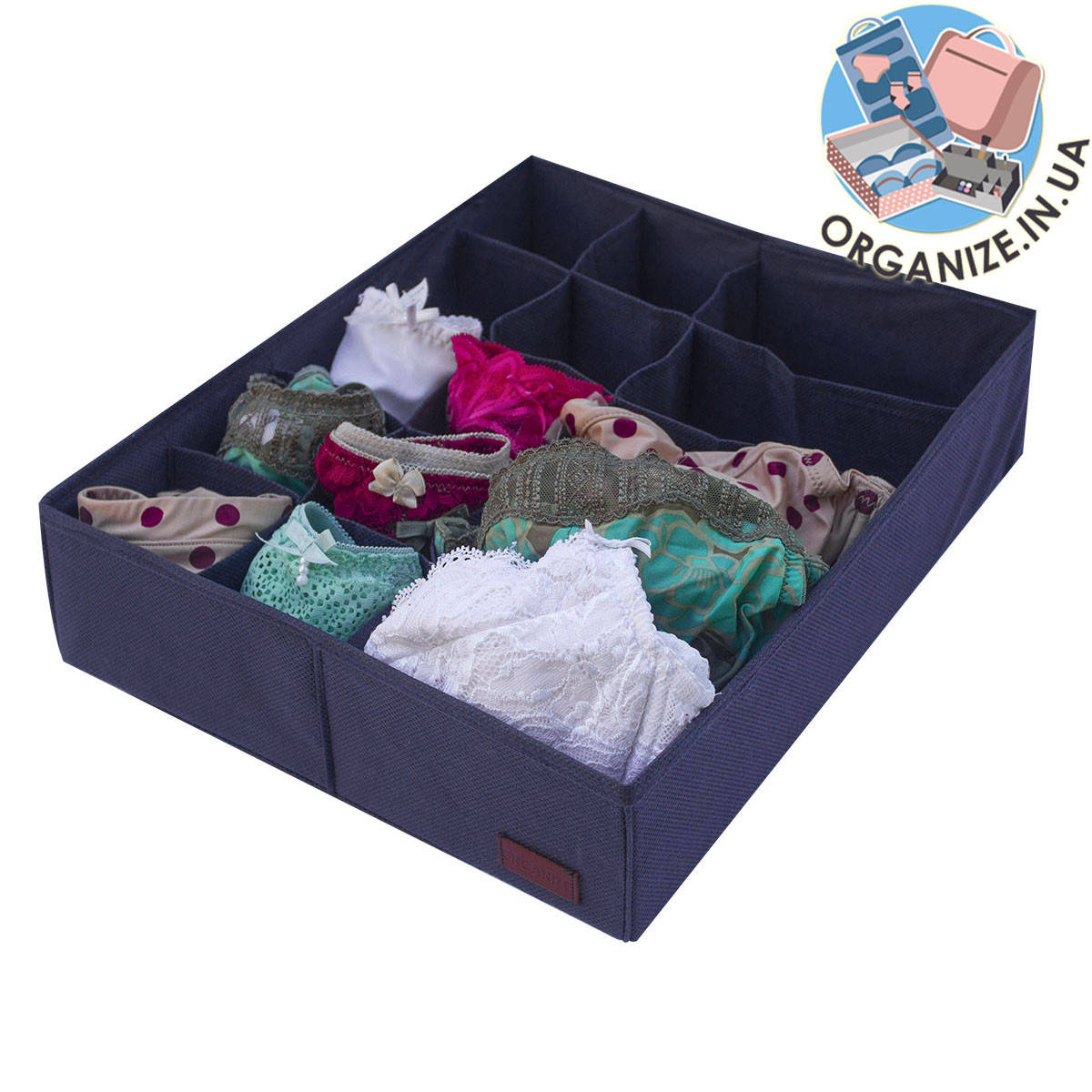 

Двойной органайзер для белья ORGANIZE (джинс), Синий