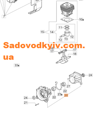 

Картер в сборе для Oleo-Mac Sparta 38, 44 (61350346)