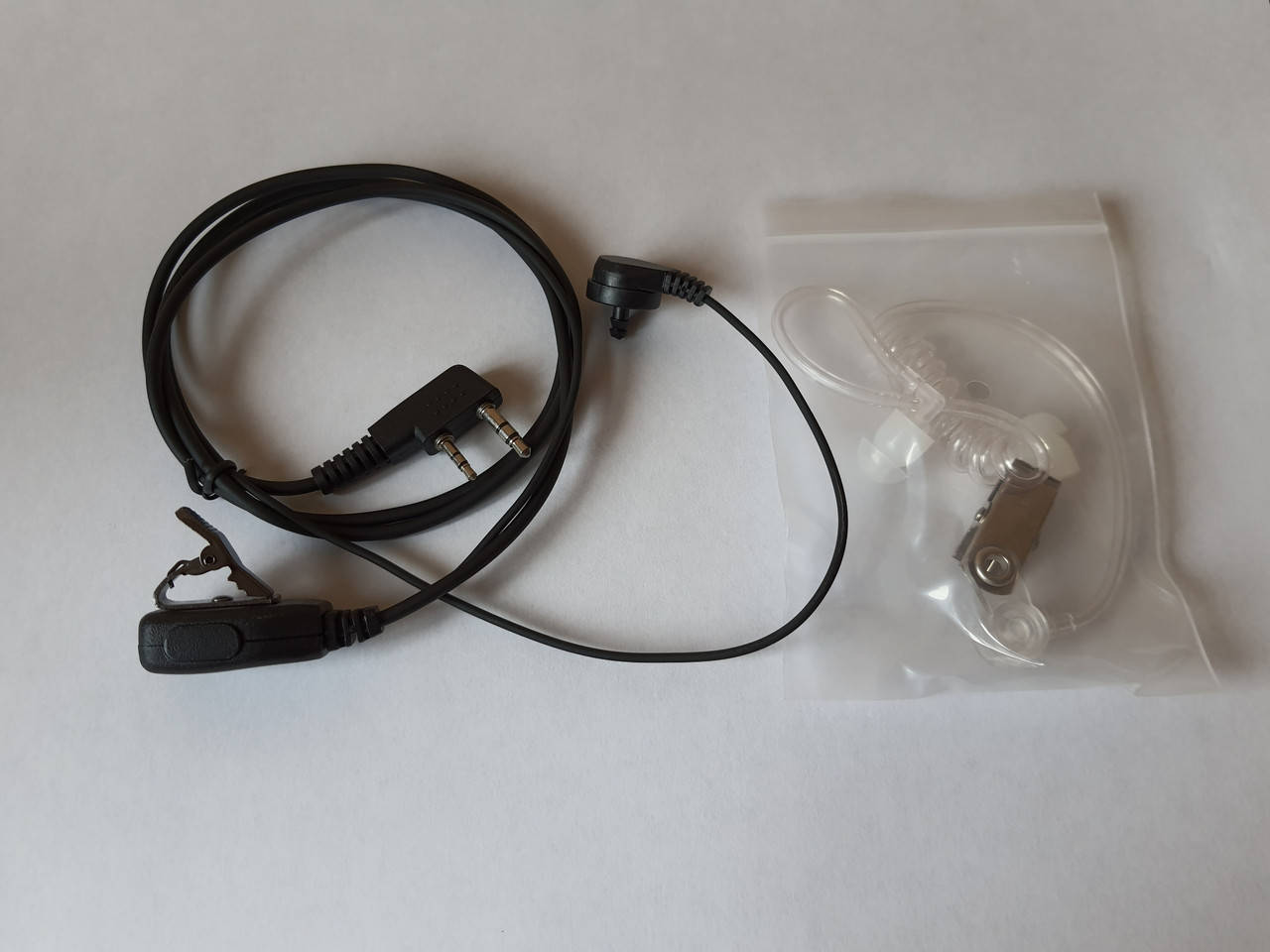 

Гарнитура Air A01 2-х проводная скрытого ношения с прозрачным воздуховодом для радиостанций Baofeng и Kenwood, Черный