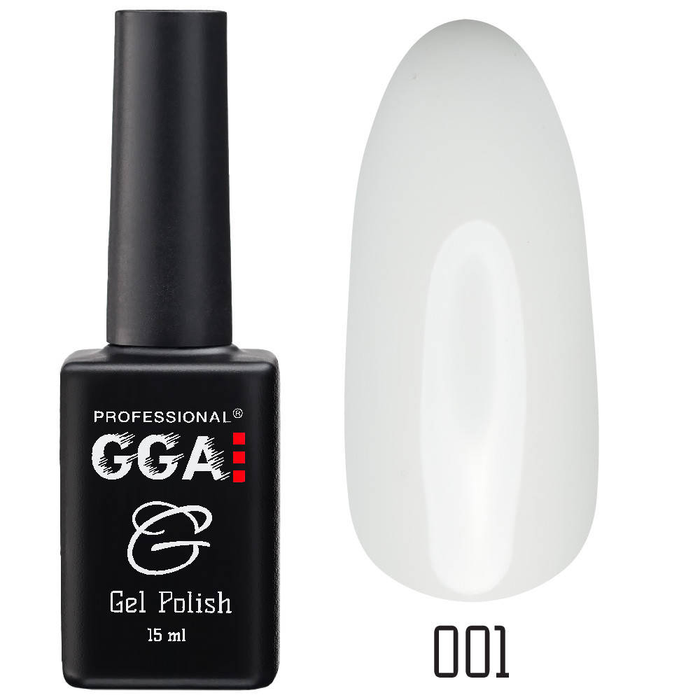 

Гель-лак GGA, №001 (белоснежно-белый, эмаль), 10 мл
