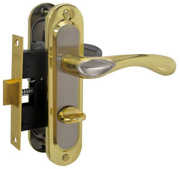 

Механизм WC с ручкой на планке BRUNO 910K6 WC 50мм матовый никель /золото