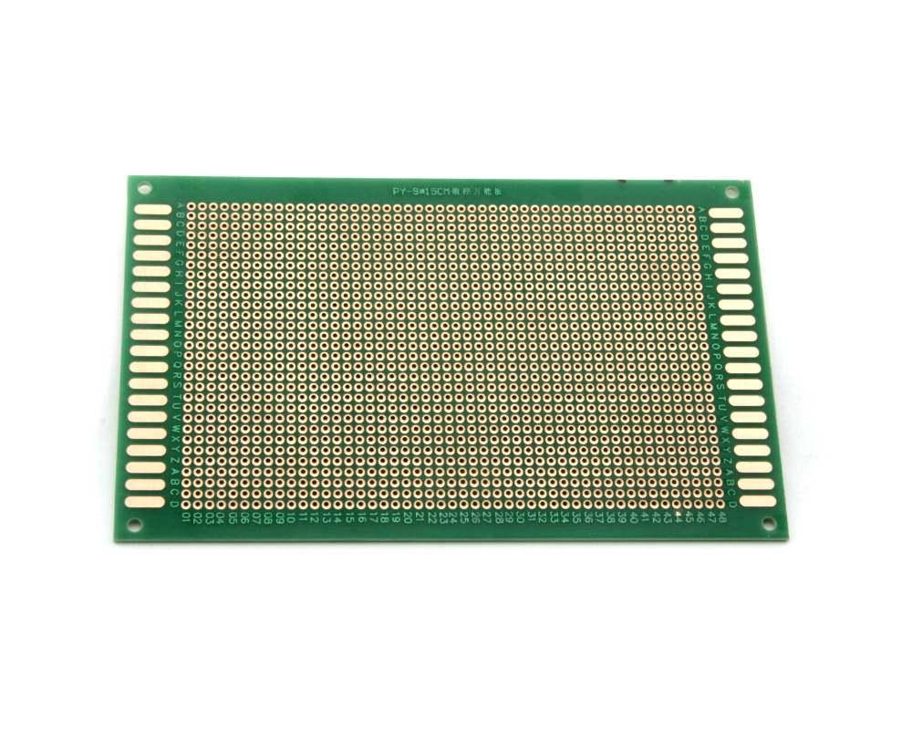 

Плата односторонняя макетная 9cmX15cmX1,6mm шаг 2,54мм маска одностор