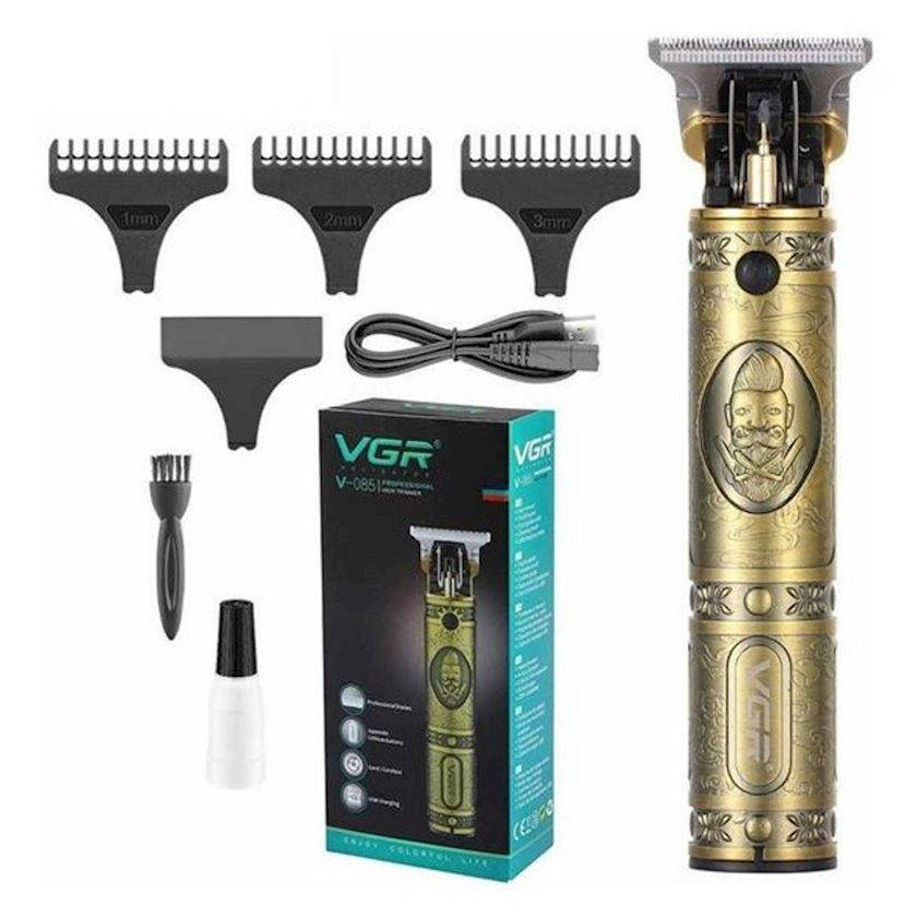 

Аккумуляторная машинка для стрижки волос, бороды, усов VGR Pro V-085i USB Профессиональная окантовочная Gold