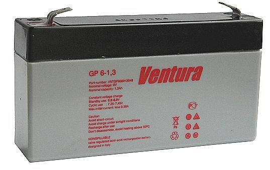 

АКБ VENTURA GP 6-1.3 ( 6В, 1.3Ач )