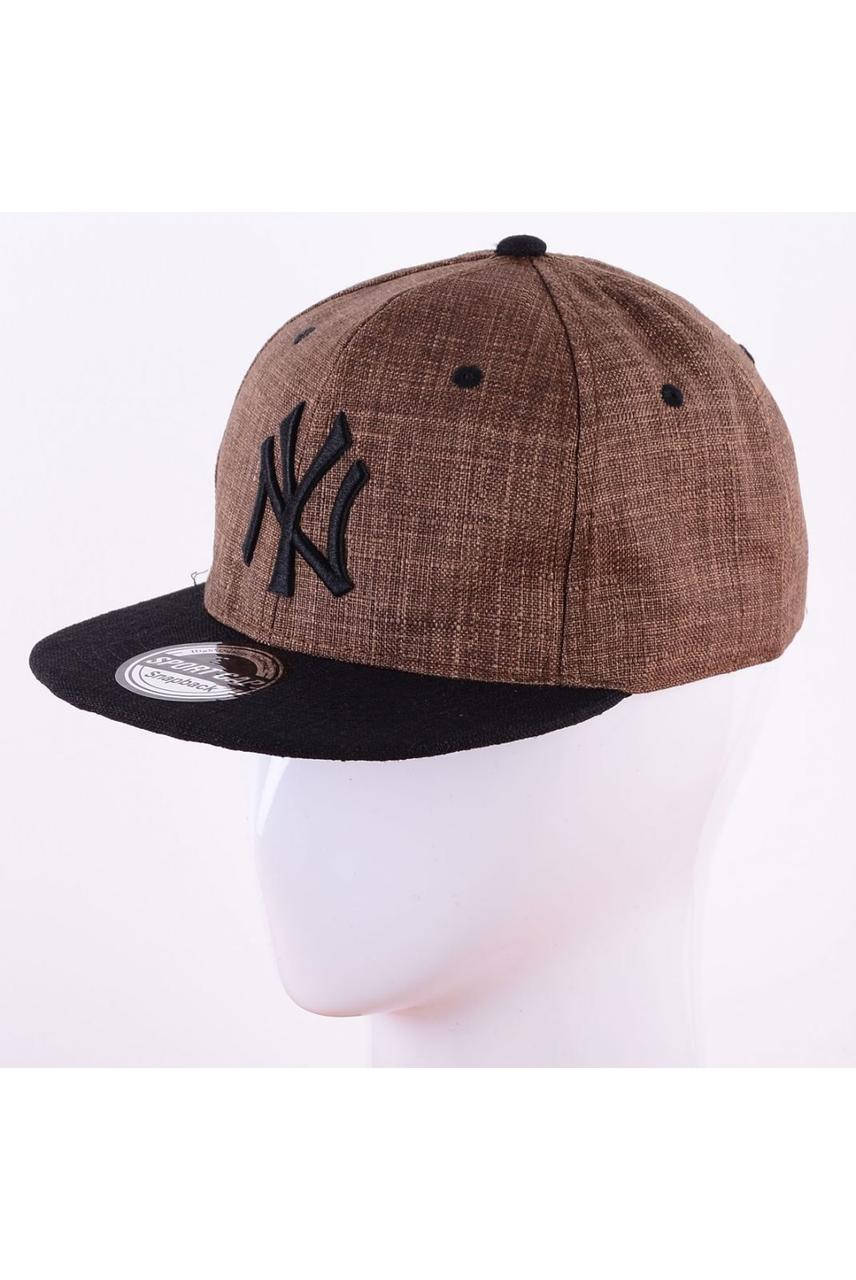 

Кепка с прямым козырьком выполнена из плотного льна NY с объемной вышивкой детская, Разные цвета