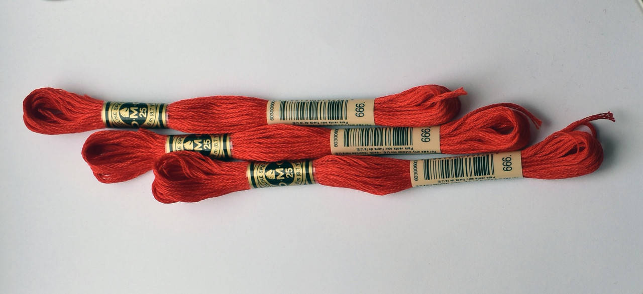 

Мулине DMC ДМС цвет 666 рождественский красный, яркий, арт.117