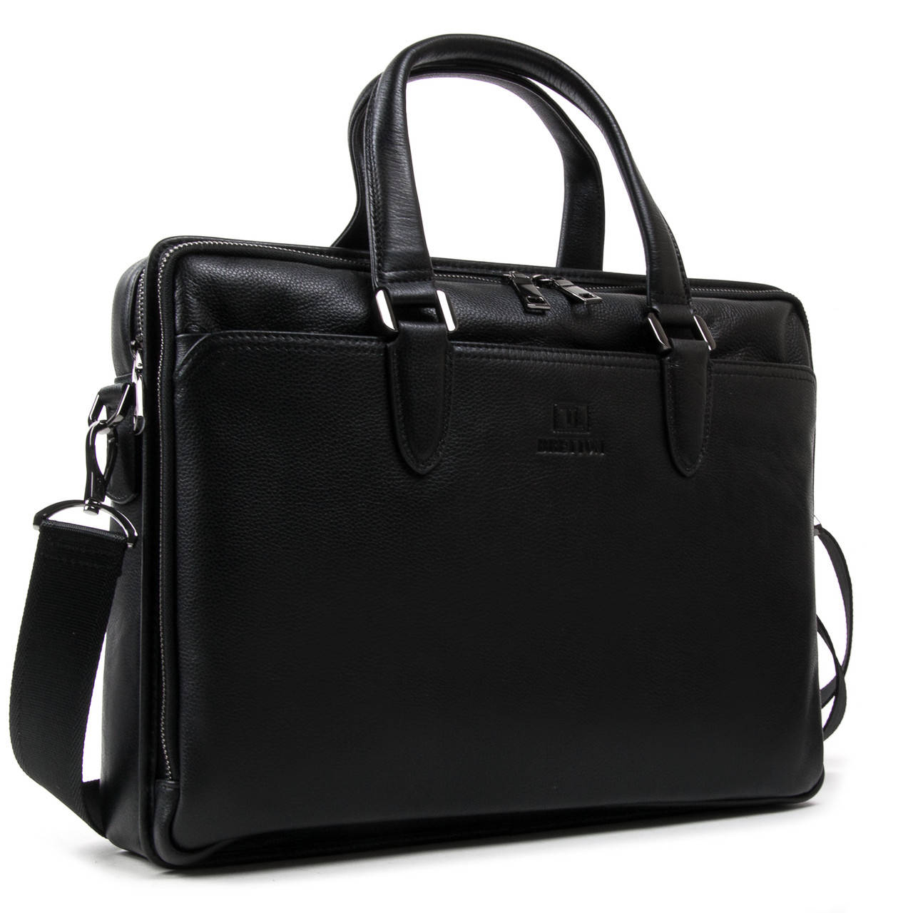 

Сумка Мужская Портфель кожаный BRETTON BE 411-1 black, Черный