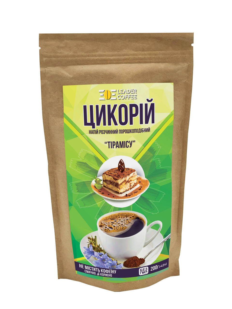 

Цикорий растворимый порошкообразный ТМ"LEADERCOFFEE" Тирамису, 200г