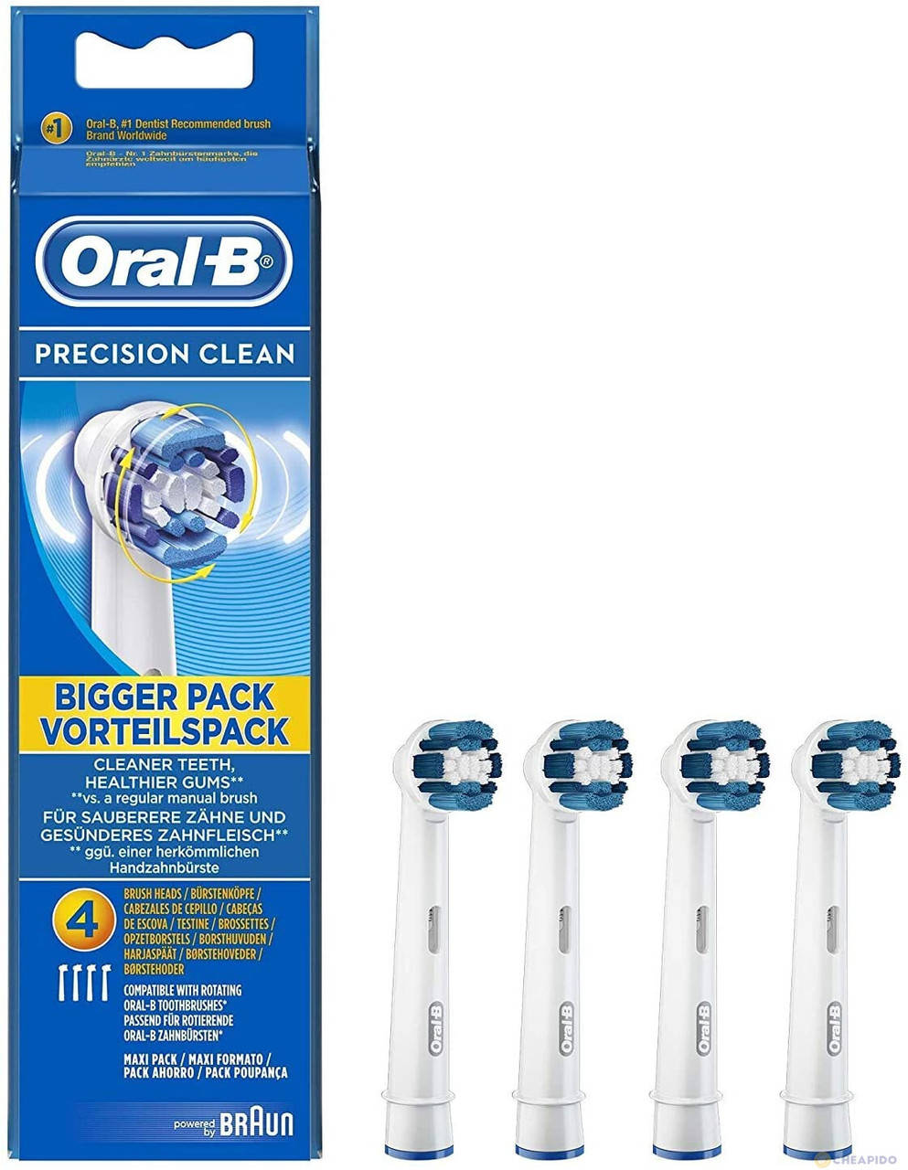 

Сменные насадки для электрической зубной щетки Oral-B EB20 Precision Clean 4 шт