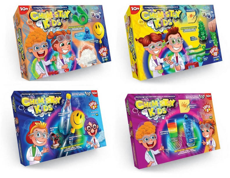 

Безпечний освітній набір Chemistry kids для проведення дослідів, см. описание