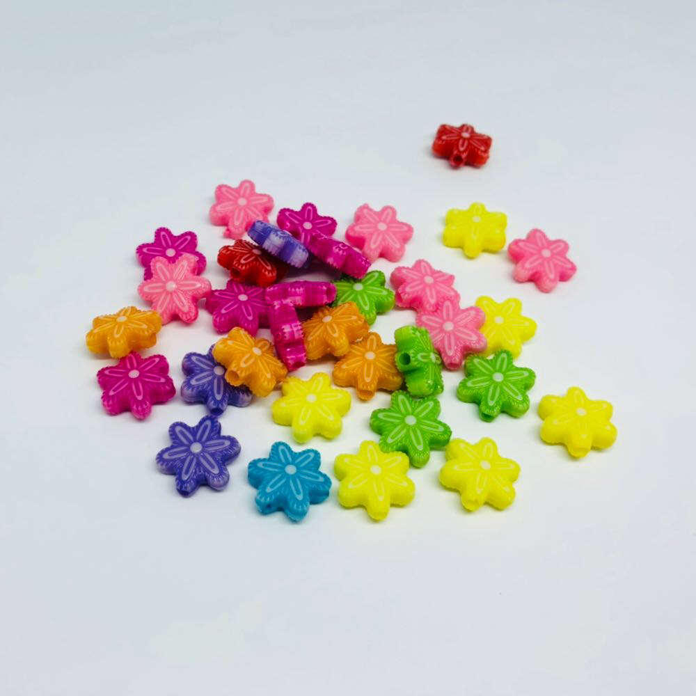 

Пластиковые элементы для декупажа. Цветок. Цвет микс. 12мм