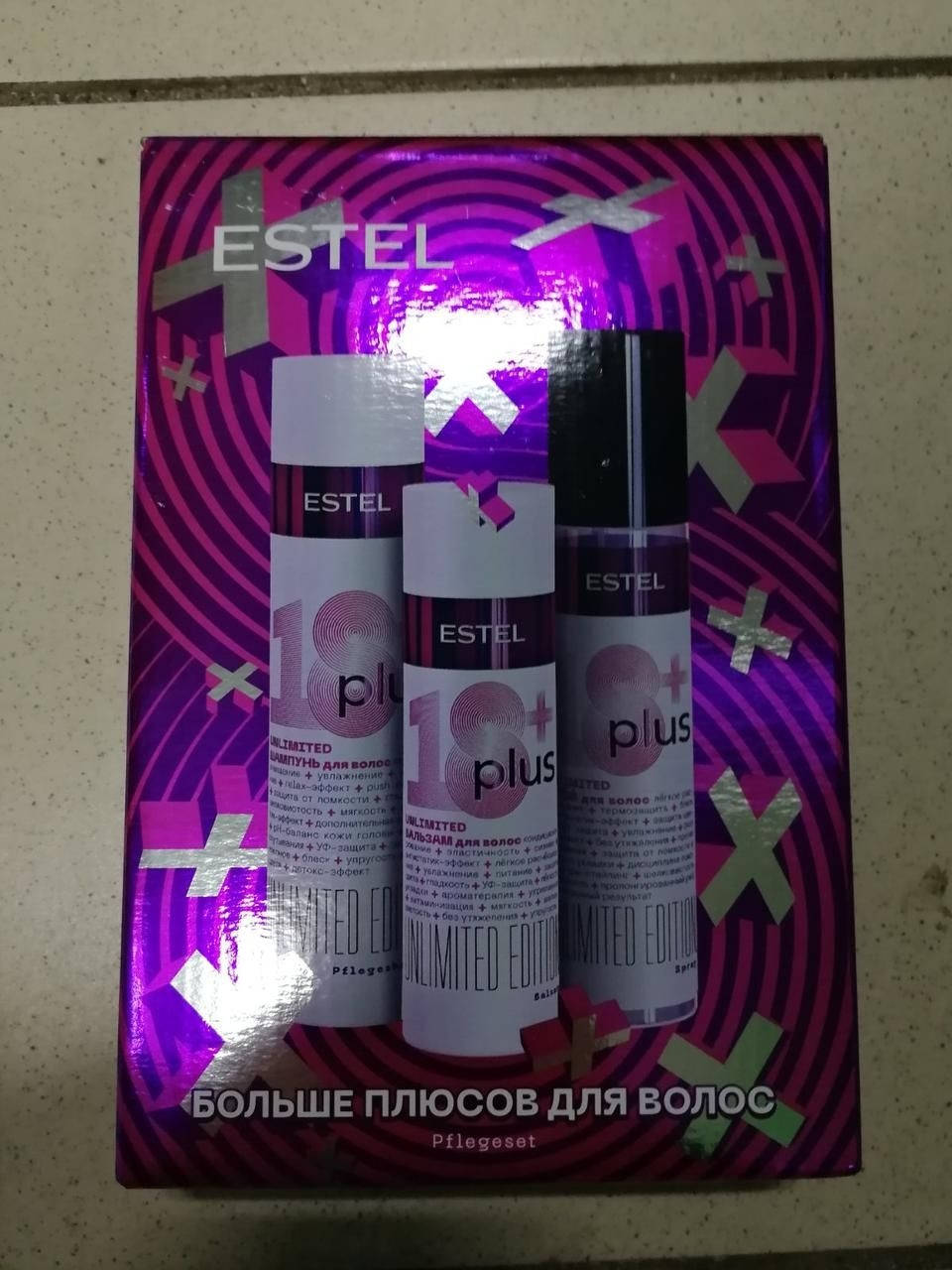 

Набор косметологический 18 PLUS (шампунь 250мл, бальзам 200мл, спрей 200мл)