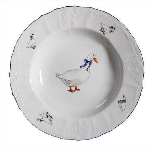 

Тарелка глубокая Thun Bernadotte (Гуси ) 6 штук d23 см фарфор (5936B51)