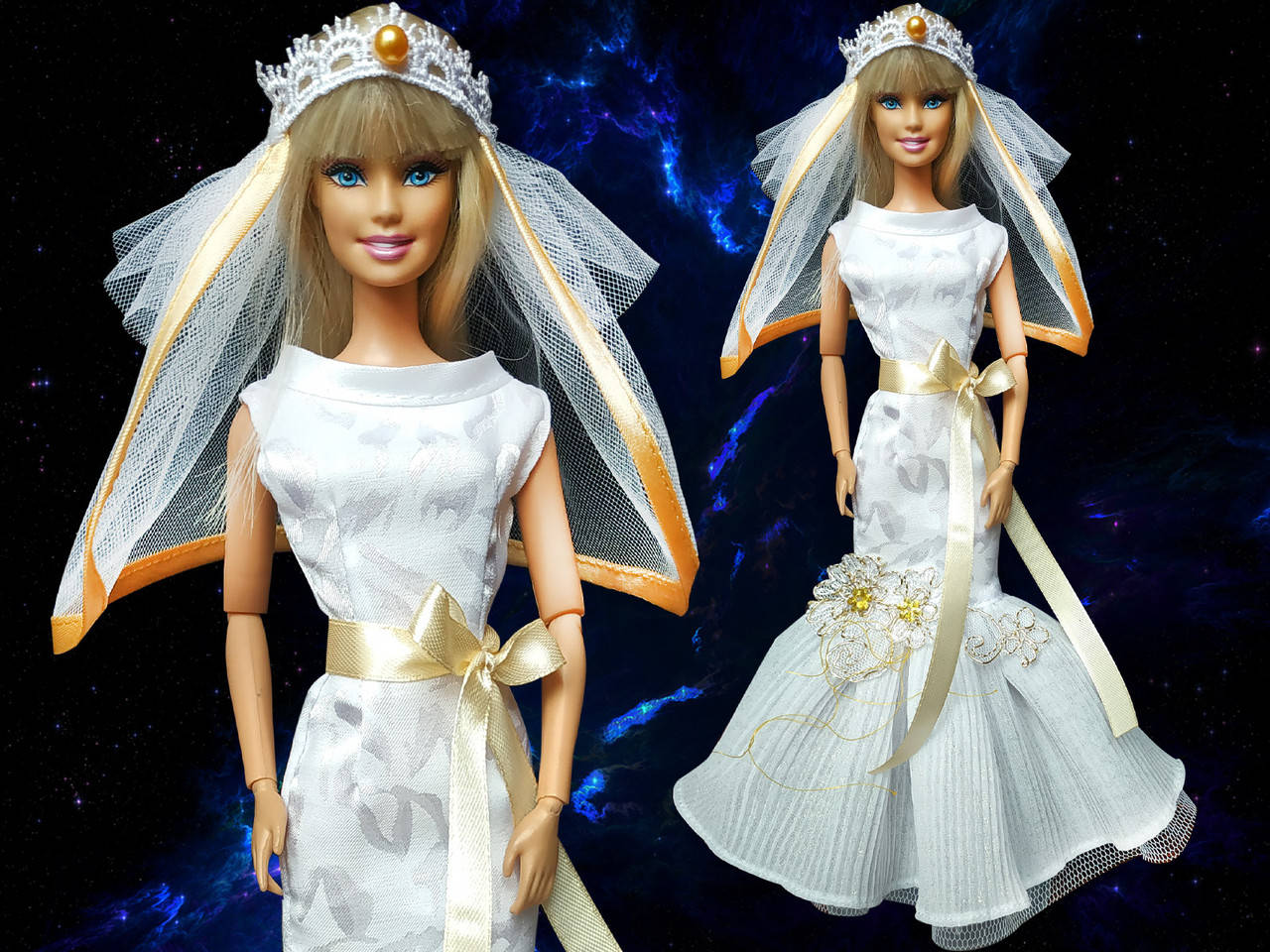 

Одежда для кукол Барби - свадебный наряд