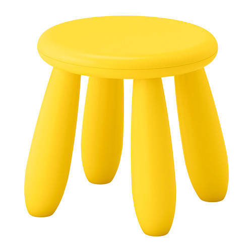 

Табуретка дитяча для дому і вулиці Ikea Mammut жовта 203.823.24, Желтый