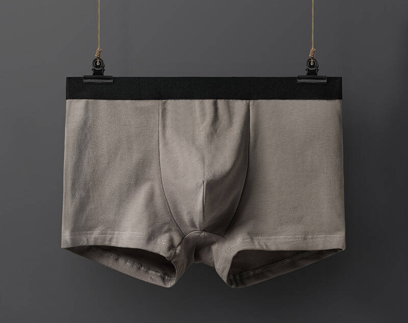 

Трусы для мужчин DARK DUCK серые без рисунка, Серый