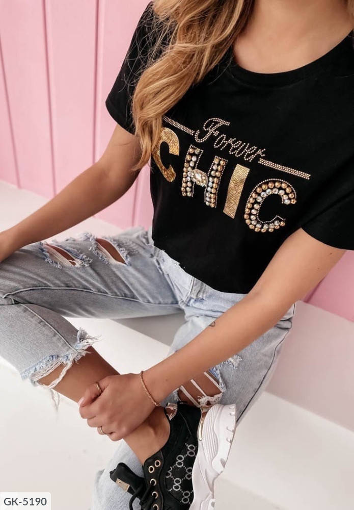 

Футболка женская модель 1274 (42-46) "MARINA" недорого от прямого поставщика, Черный