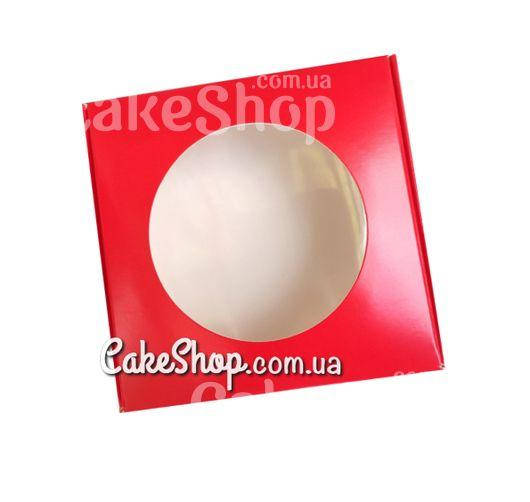 

Коробка с окошком Красная, 10х10х3,6 см, Красный