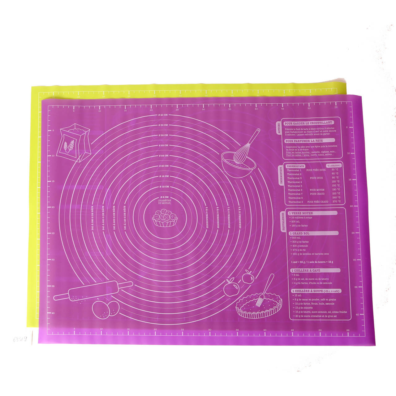 

Килимок для випікання з розміткою силікон 64х45см