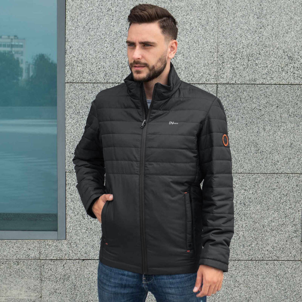 

Мужская куртка осень-весна большого размера 48-66 черный