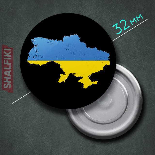 

"Украина / Ukraine" магнит круглый Ø32 мм