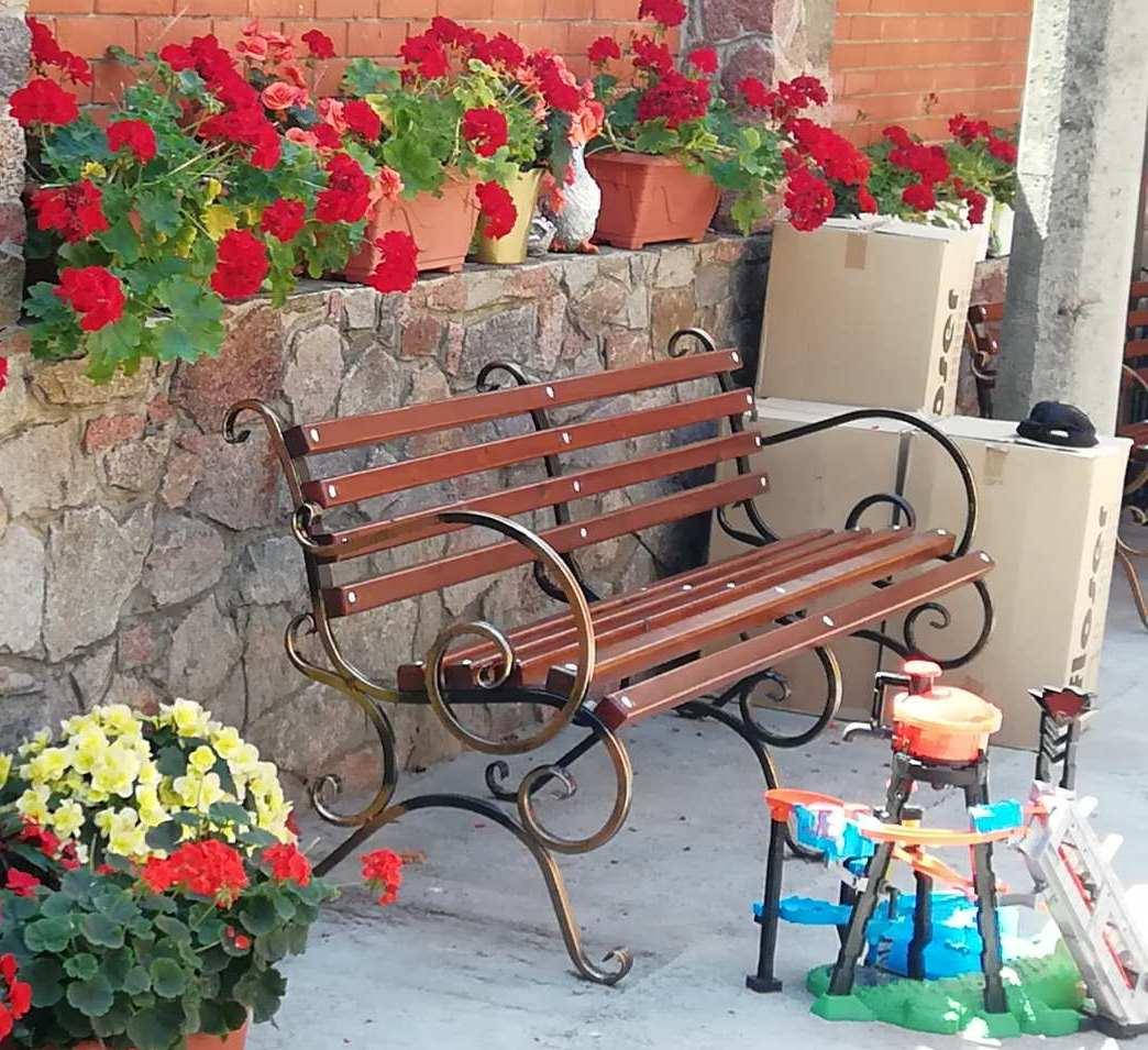 

Скамейка кованная 2м DiVa01 скамья лавочка со спинкой