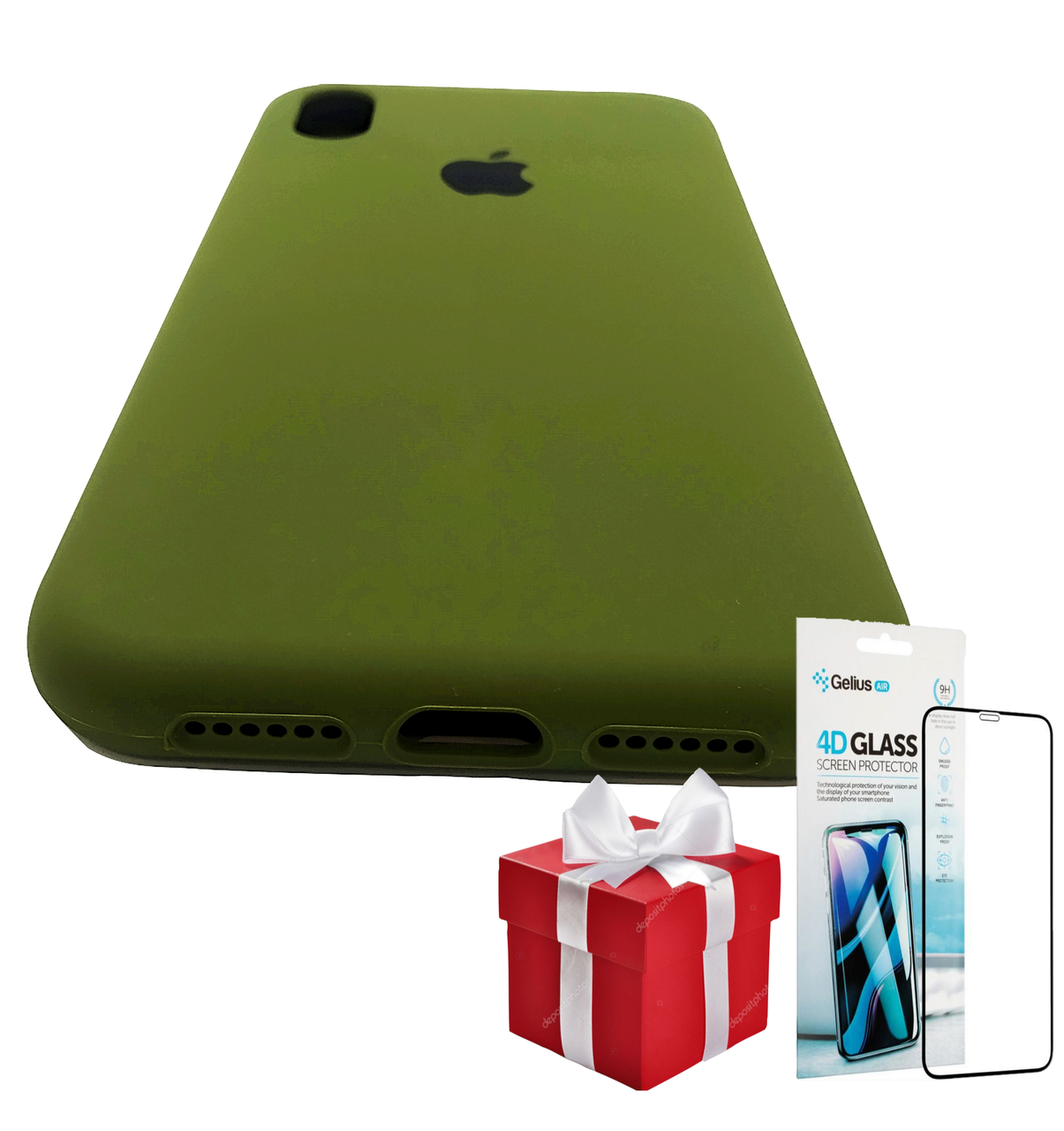 

Чехол Original Full Soft Case for iPhone XR Pinery Green, Хаки