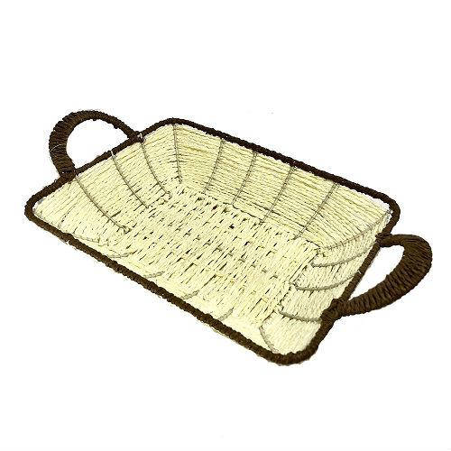 

Корзина плетенная с ручками, бежевый/коричневый
