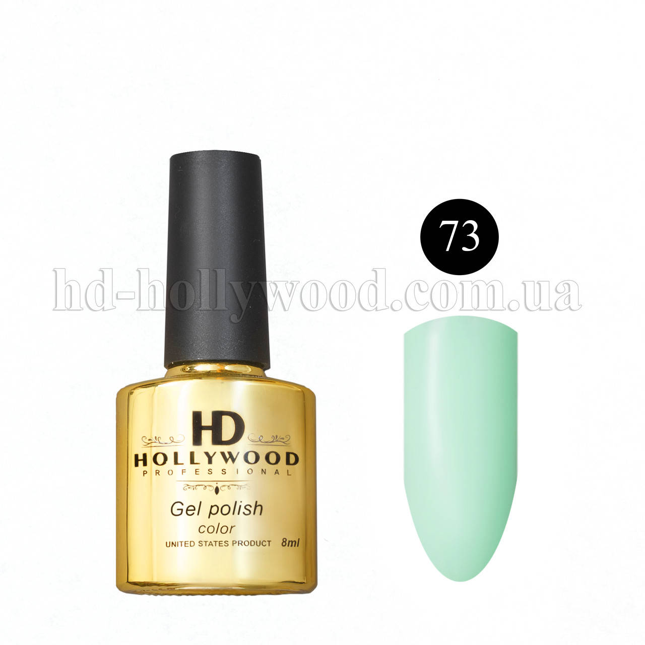 

Гель лак 73 Мятный Плотный HD Hollywood 8 ml