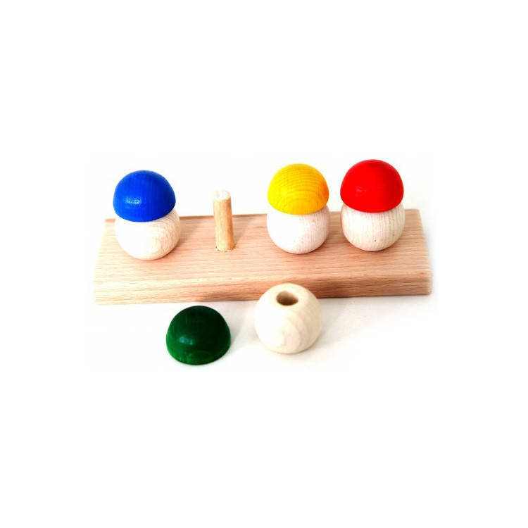 

Деревянная пирамидка Четыре грибочка в коробке, Тато