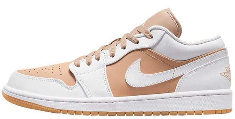 

Мужские кроссовки Nike Air Jordan 1 Low Tan White (найк аир джордан 1, белые/бежевые) 44, Белый