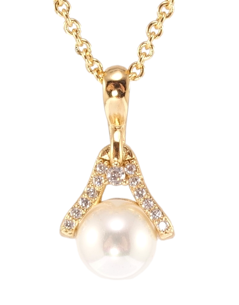 

Подвеска на цепочке Xuping QQMM Позолота 18K "Жемчужина" длинна 44-49,5мм х 2мм