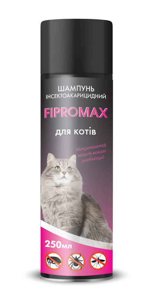 

Шампунь от блох и клещей для котов с пропоскуром FIPROMAX 250 мл