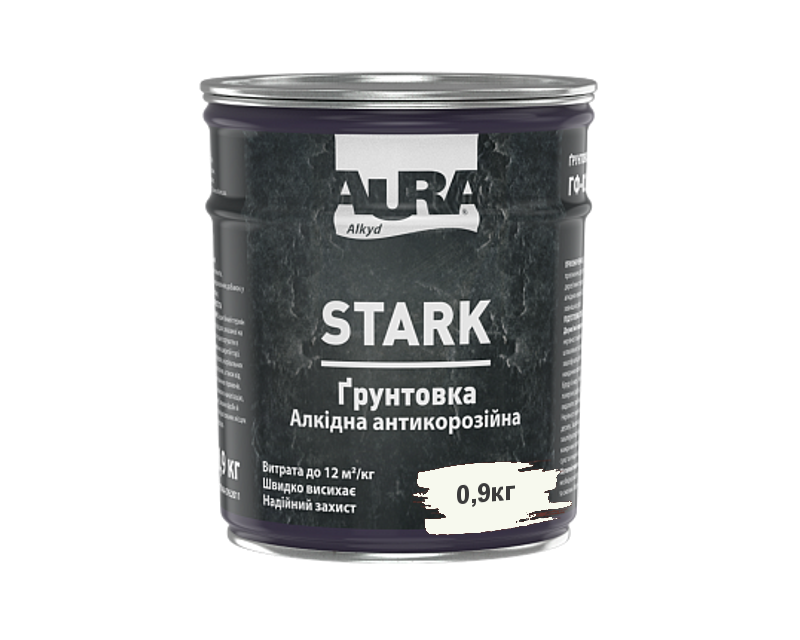 

Грунт алкидный AURA STARK антикоррозионный белый 0,9кг