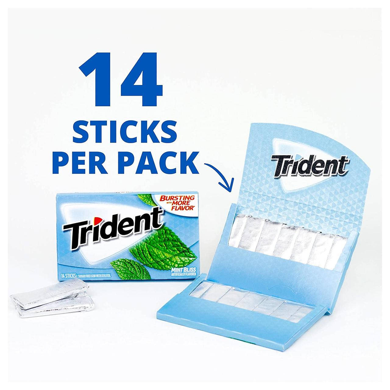

Жвачки Trident Mint Bliss Sugar Free 14 sticks