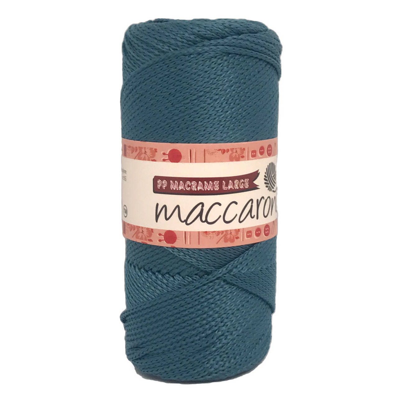 

Полипропиленовый шнур PP Macrame Large Maccaroni, 3 мм ,морская волна, Синий