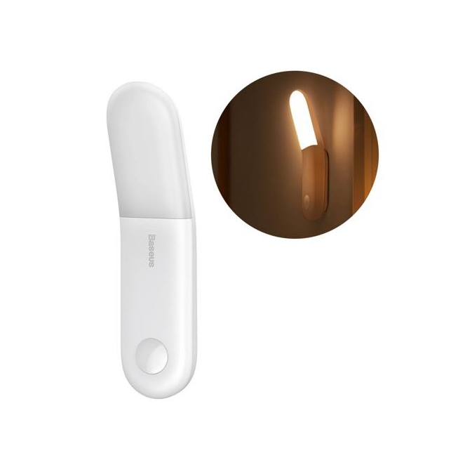 

Настенный светильник ночник с датчиком движения Baseus Sunshine Series Human Body Induction (тёплый свет), Белый