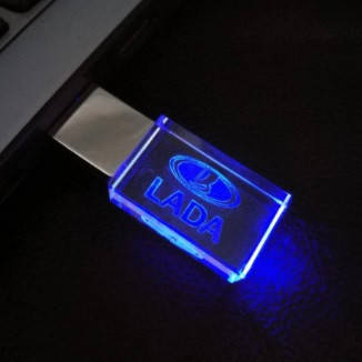 

USB флешка с логотипом Lada Лада 32 Гб в подарочной коробке, Синий