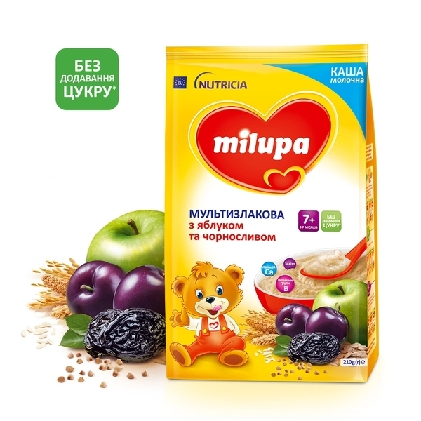 

Молочная каша Milupa Мультизлаковая с яблоком и черносливом, 210 г