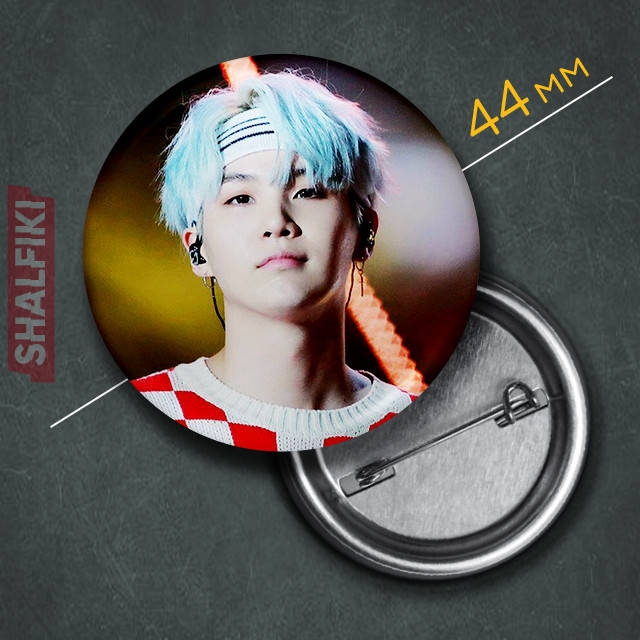 

"Мин Юнги / Suga (БТС / BTS)" значок круглый на булавке Ø44 мм