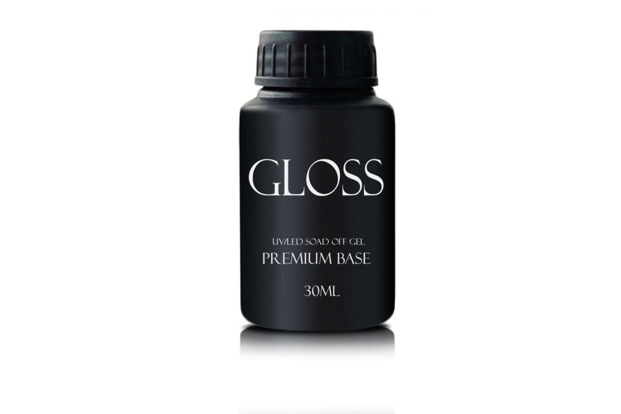 

Gloss Premium Base - каучуковая основа для гель-лака без кисти, 30 мл