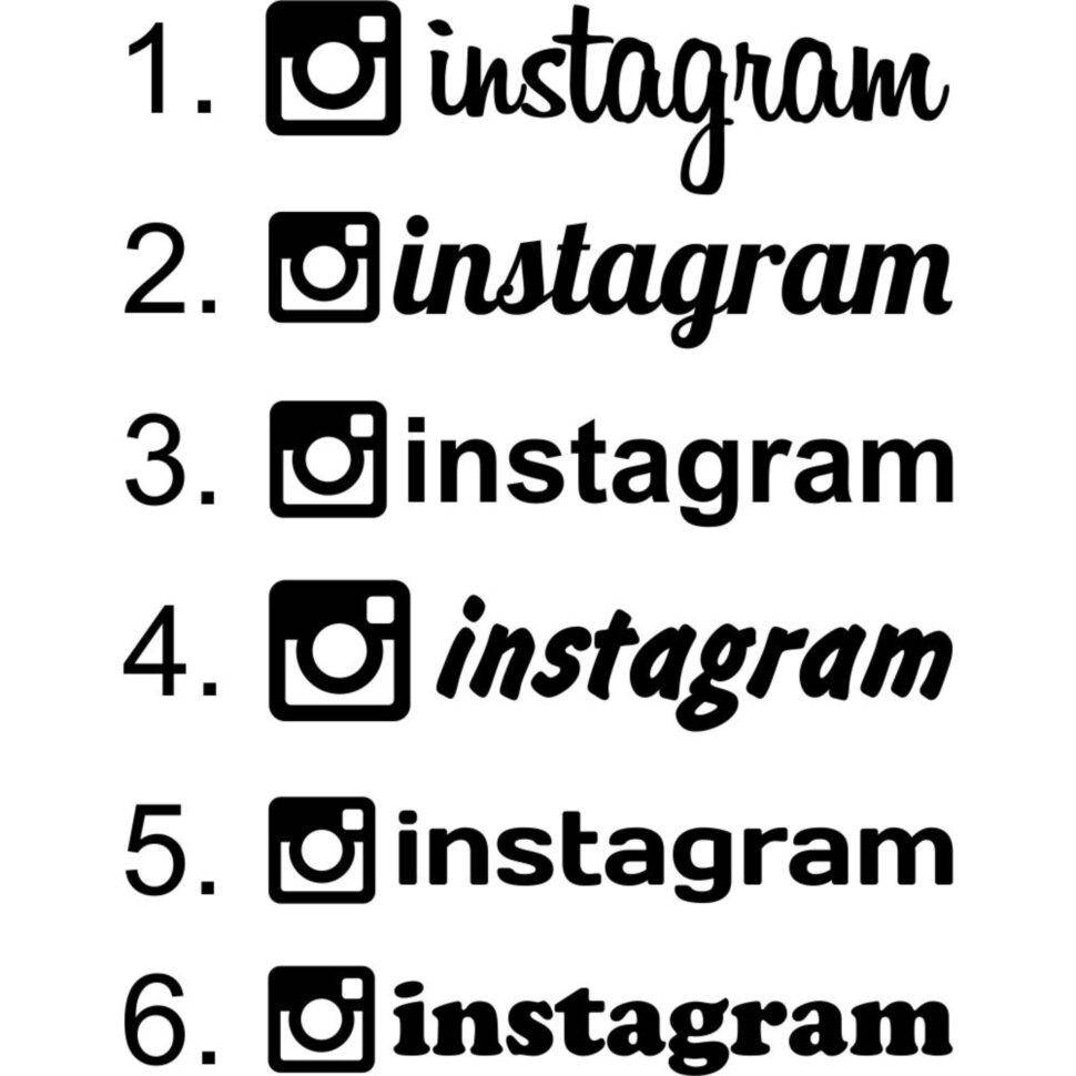 

Виниловая наклейка - Instagram, Инстаграмм v3