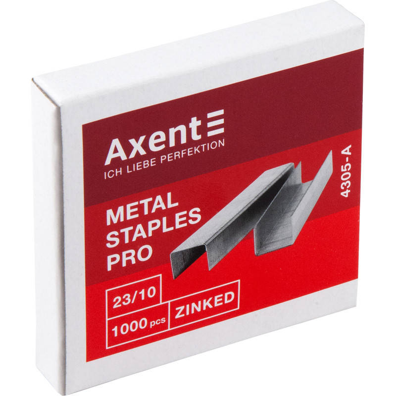 

Скобы для канцелярского степлера 23/10 Axent усиленные